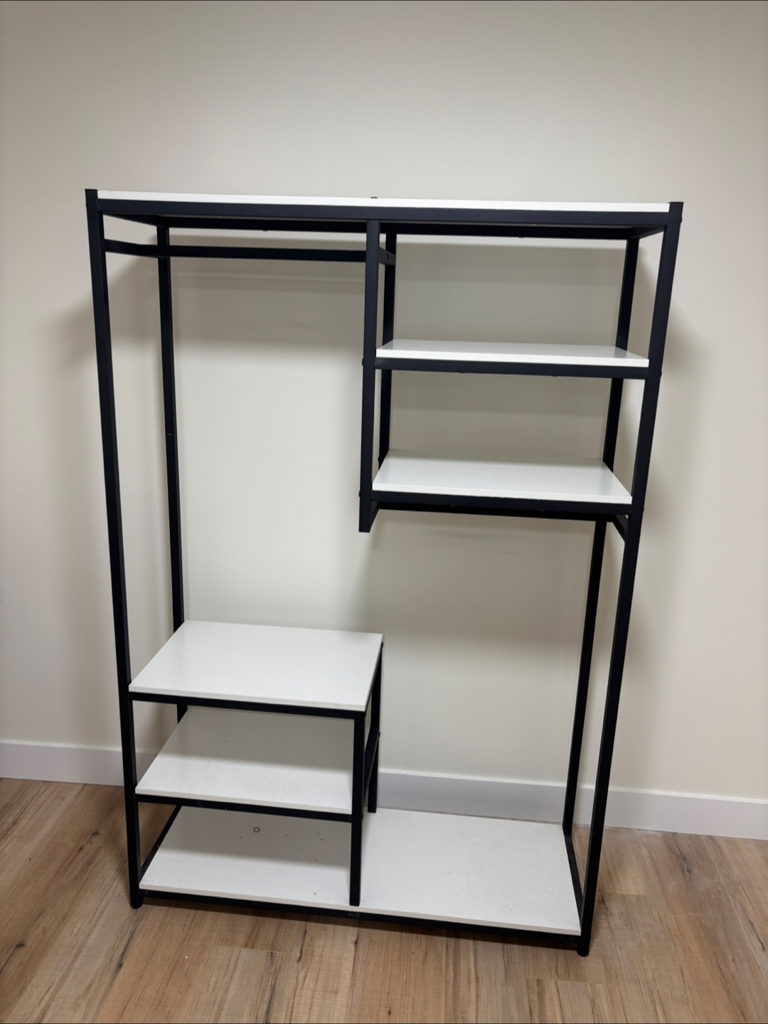 Black & White Metal Clothes Rack - photo 2