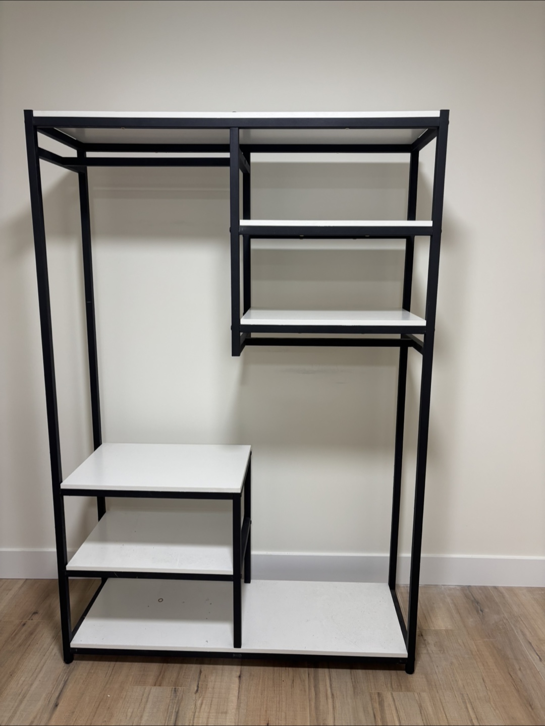 Black & White Metal Clothes Rack
