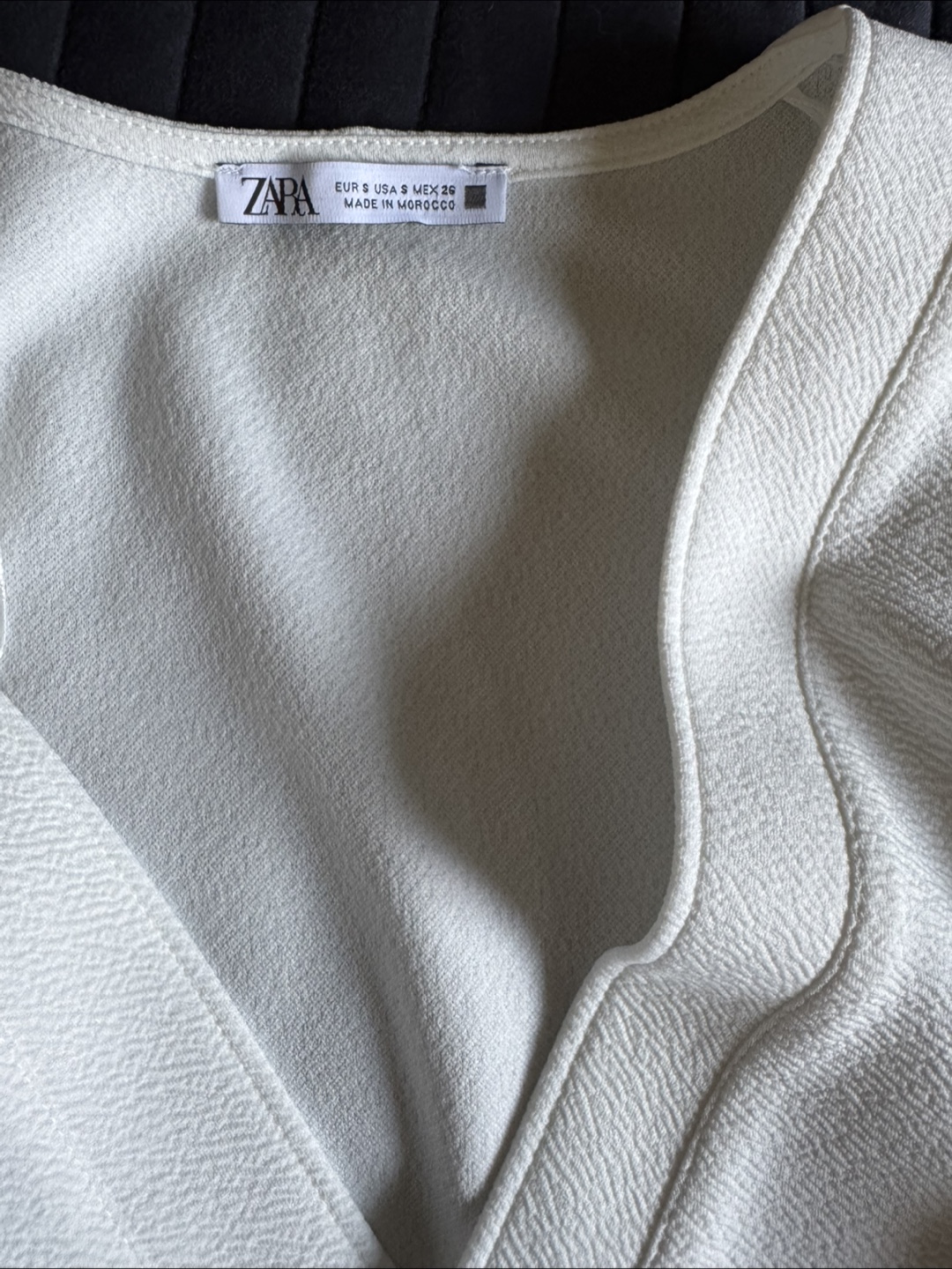 Zara White V-Neck Dress - Size S - photo 3