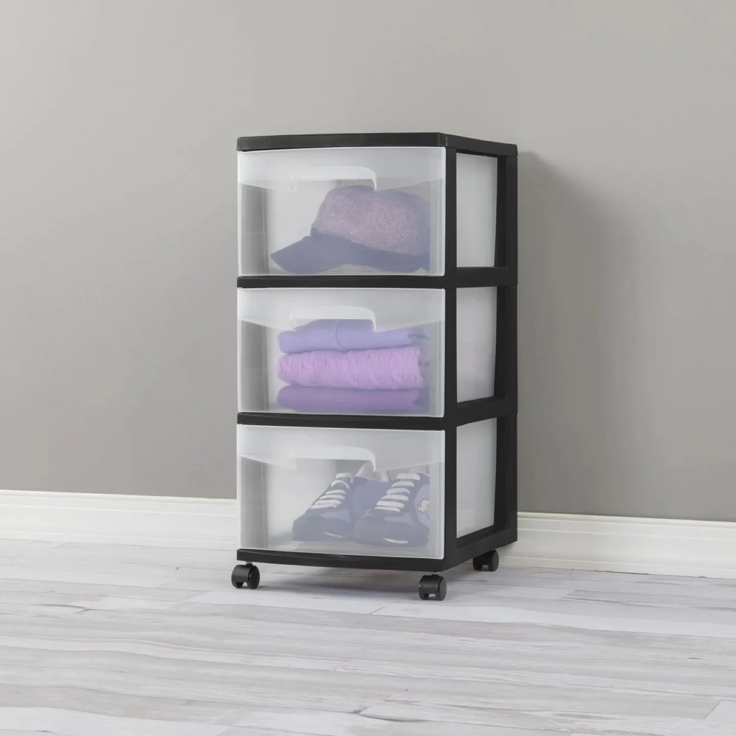 3-Drawer Wide Weave Tower - Black Frame image indicator(5)