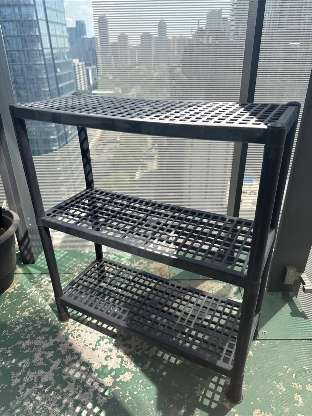 3-Tier Plastic Shelf - Black thumbnail