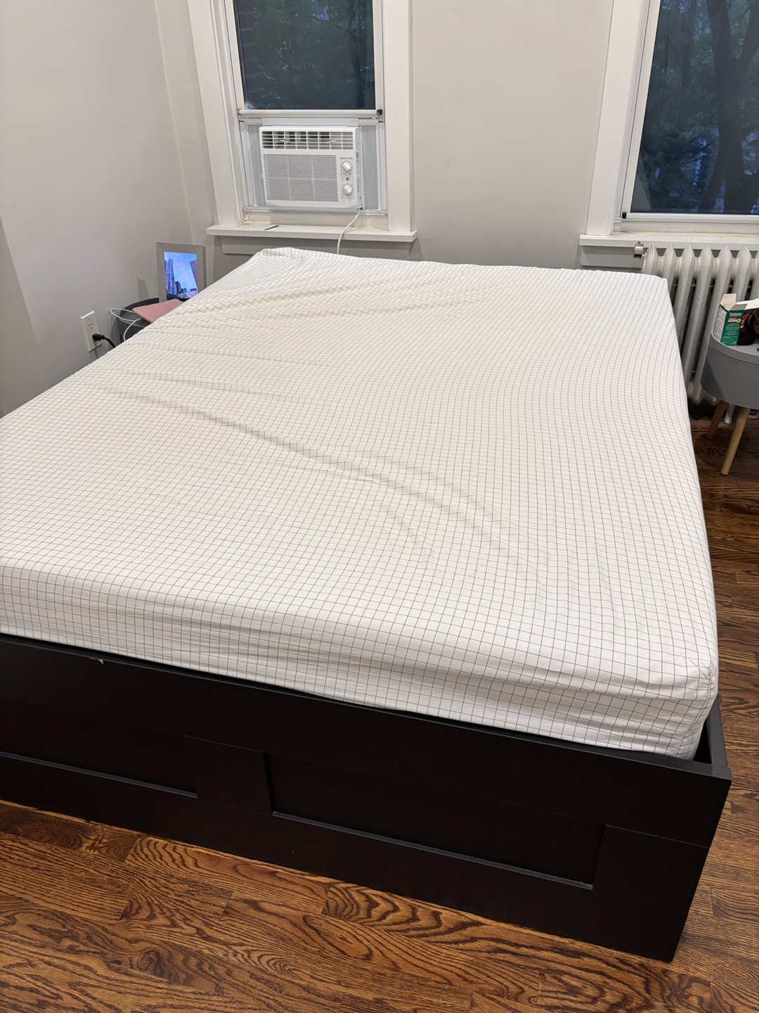 IKEA BRIMNES Bed frame with storage, black, Queen - photo 4