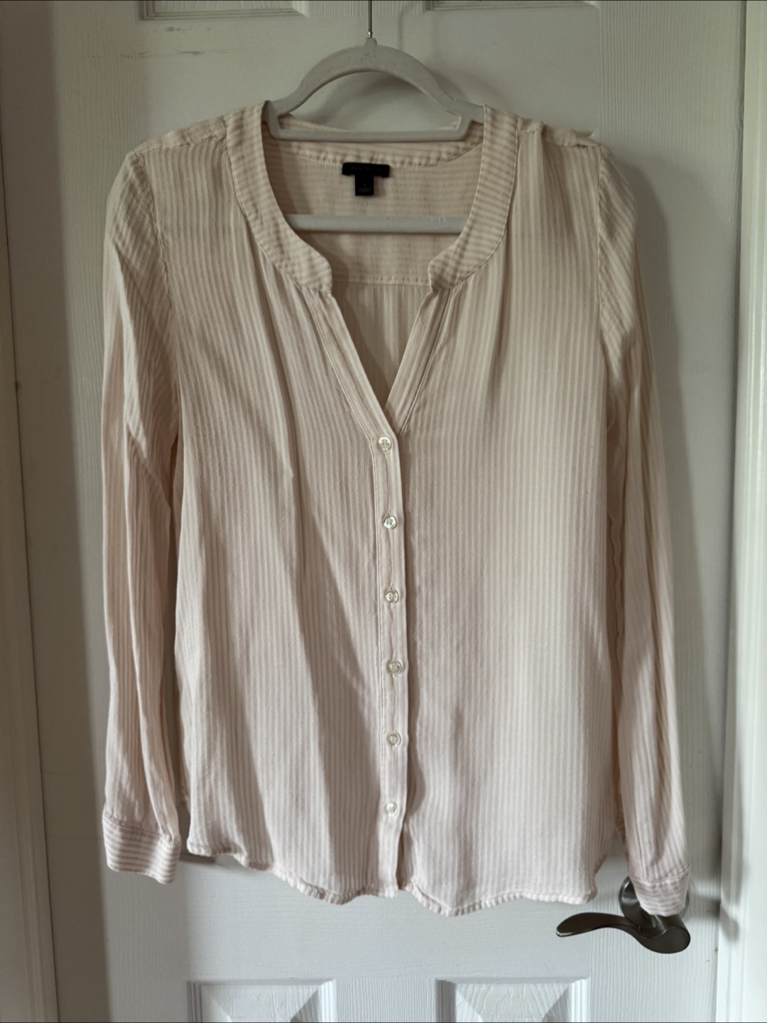 Ann Taylor Striped Button-Down Blouse - Size S
