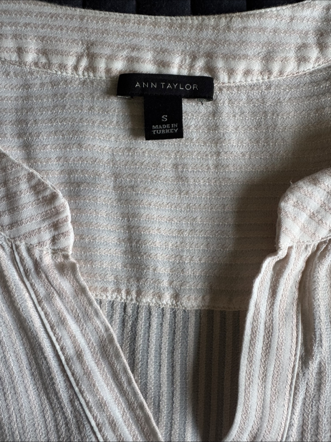 Ann Taylor Striped Button-Down Blouse - Size S - photo 4