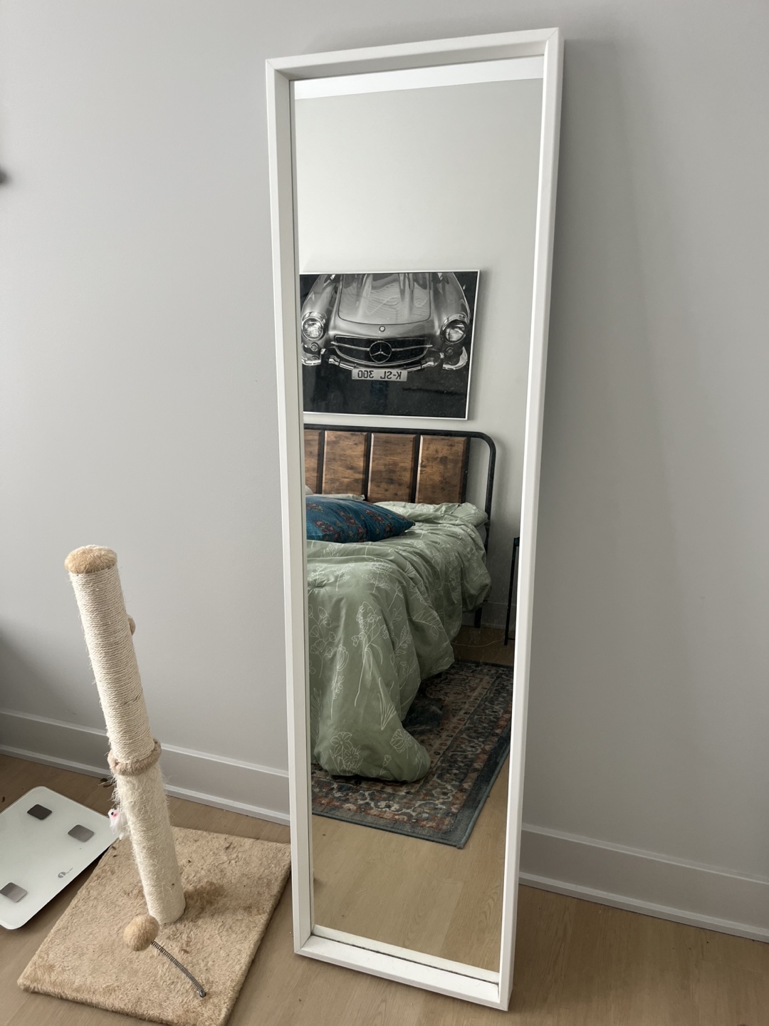 White Framed Full Length Mirror
