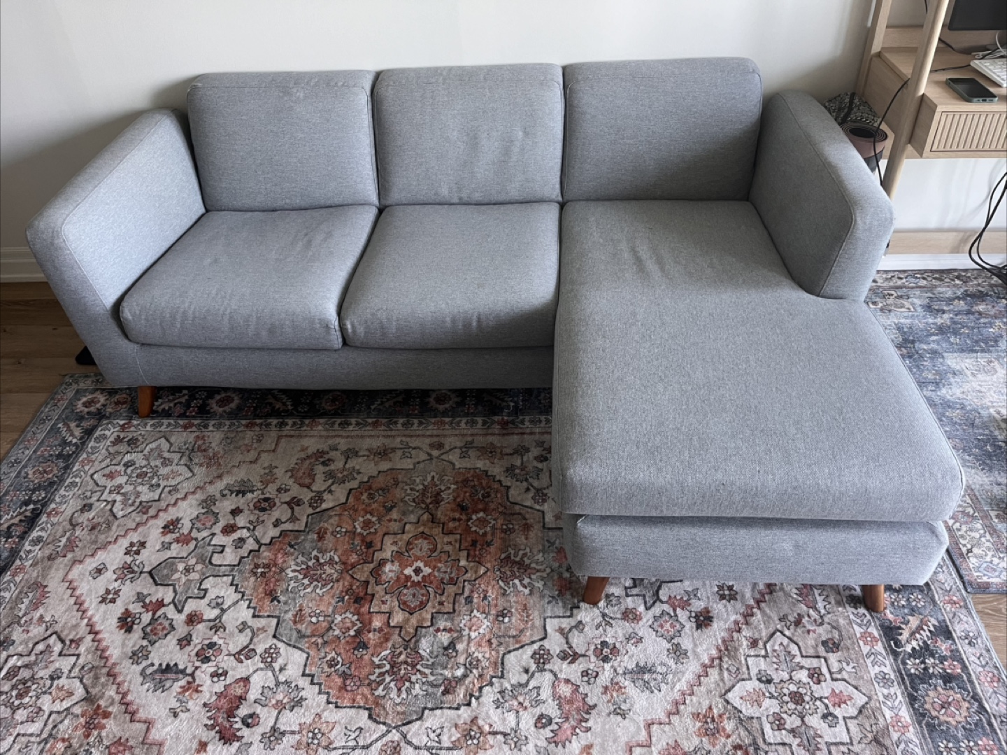 Structube Arnold Grey Sectional Sofa - photo 2