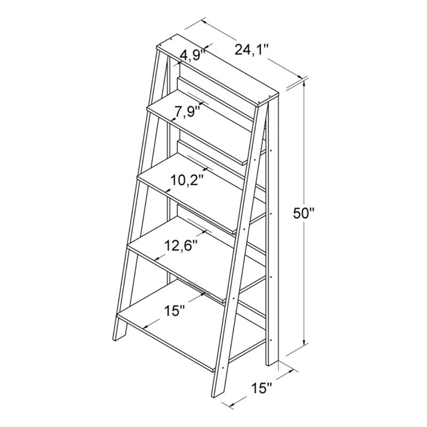 Wayfair Haralda Ladder Bookcase - photo 4