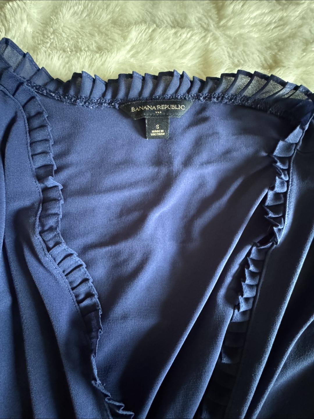 Banana Republic Blue Wrap Dress - Size S - photo 3