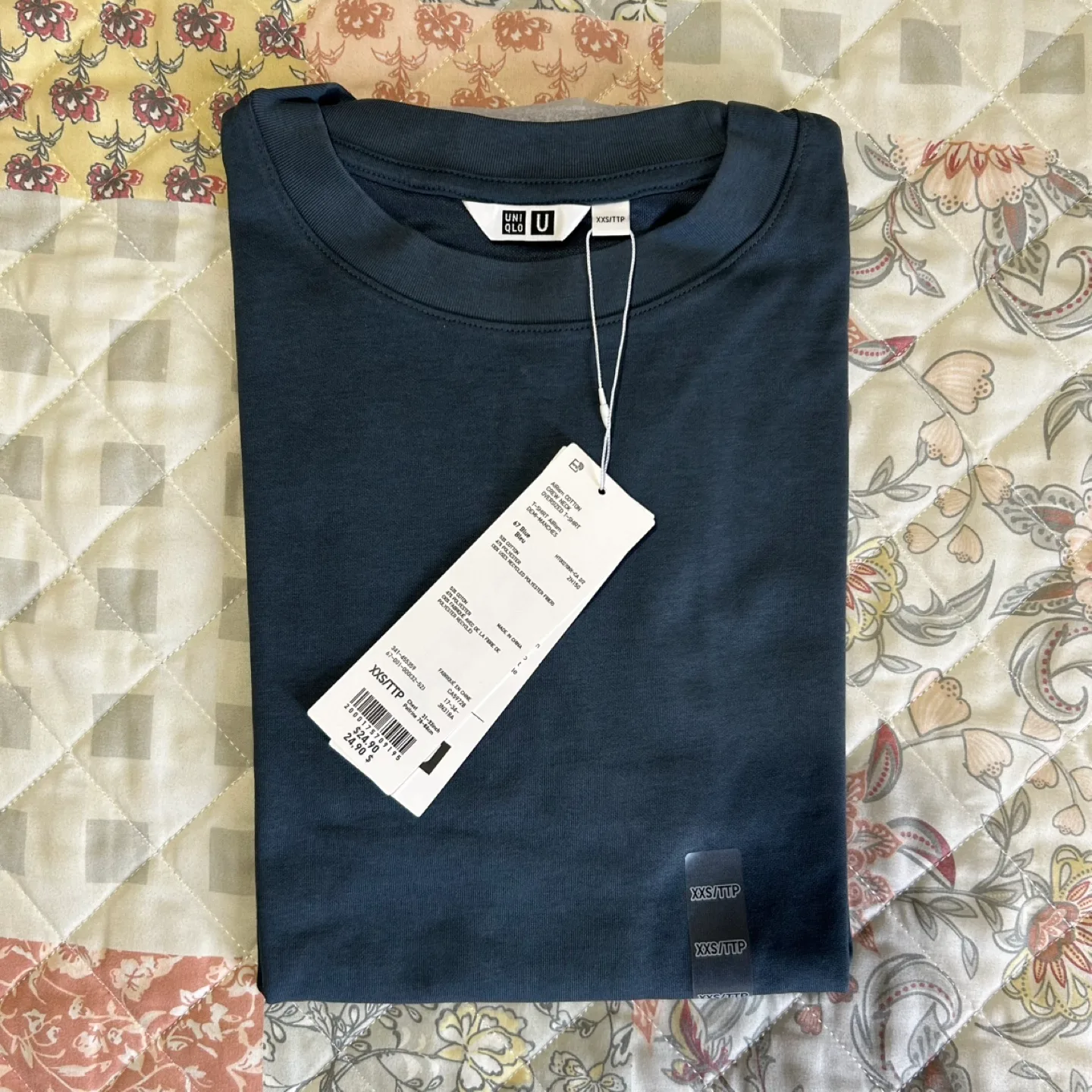 New Uniqlo U Airism Cotton Crew Neck T-Shirt XXS