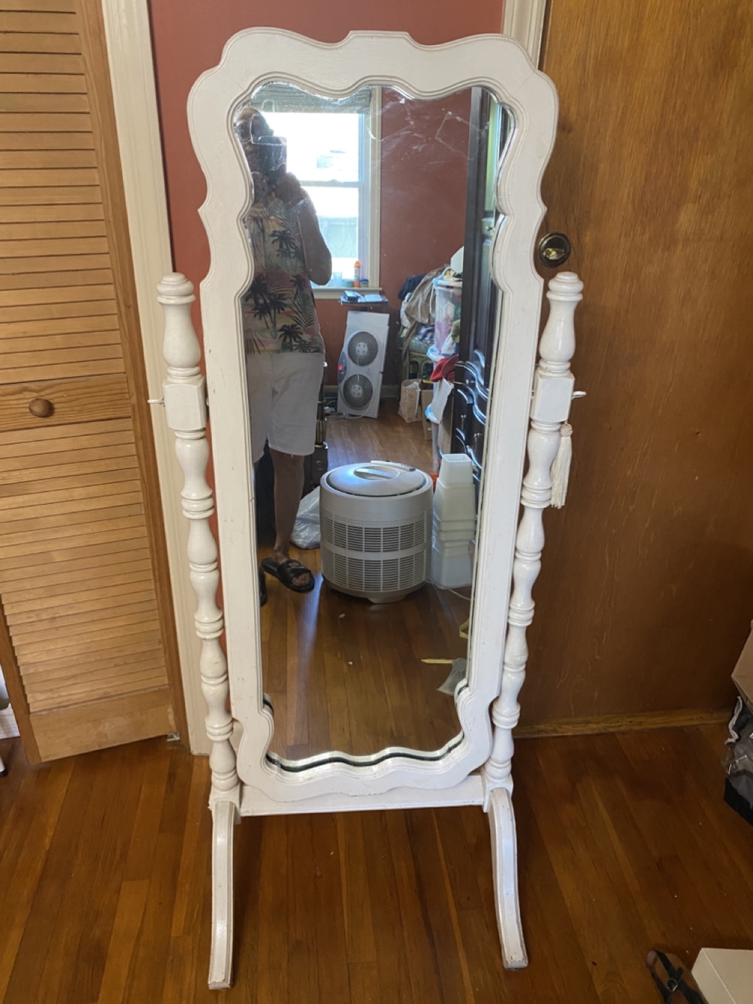 White Cheval Mirror