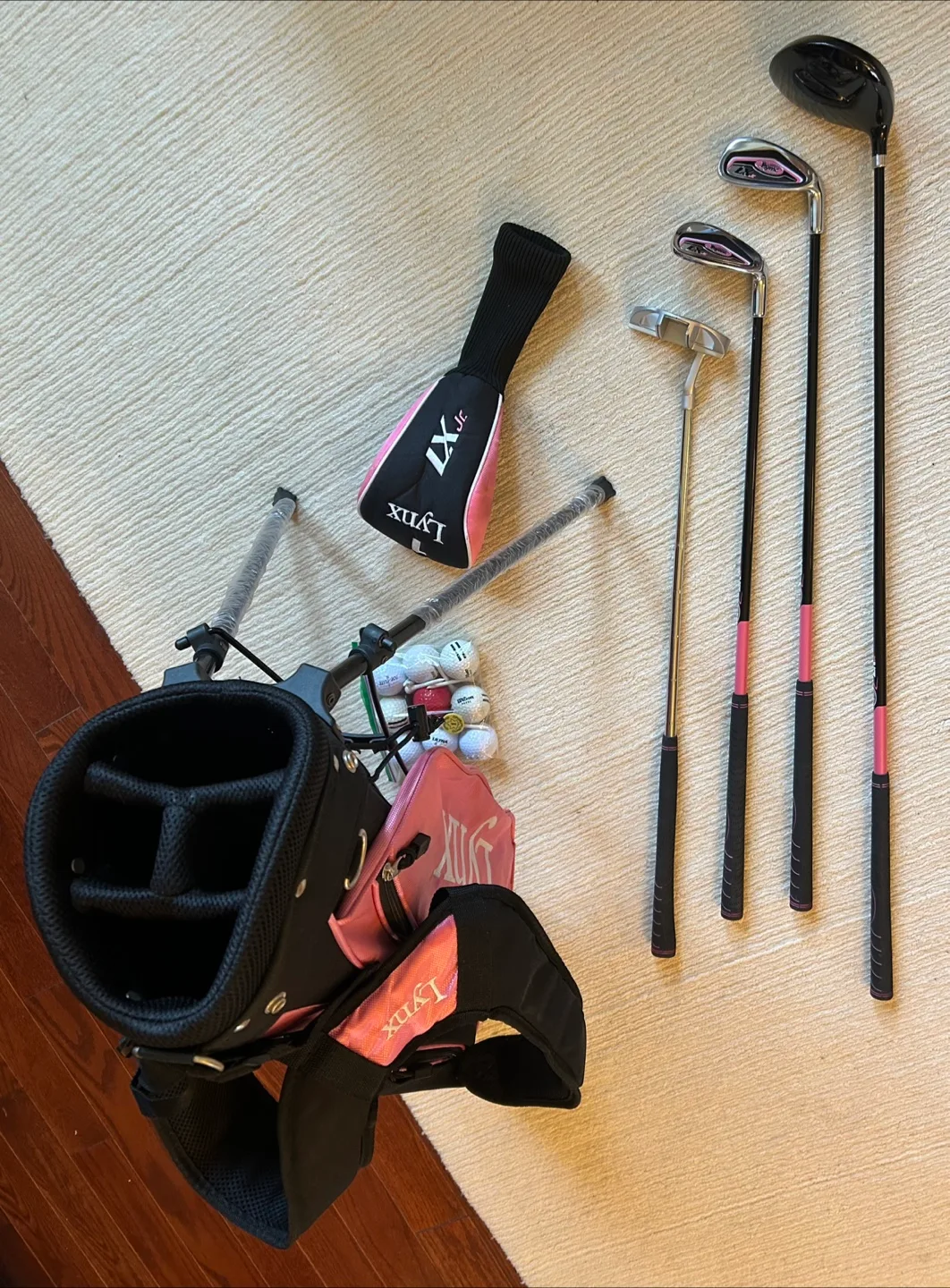 Lynx LX Junior Golf Set (Pink/Black, Right Hand, 50-56”) thumbnail