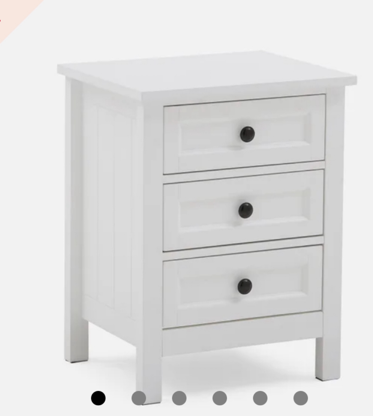 Structube White 3-Drawer Nightstand