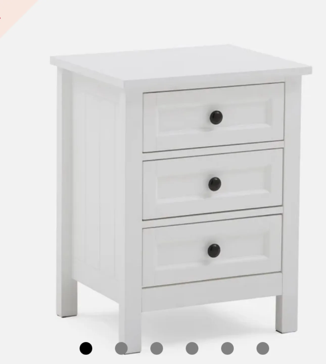 Structube White 3-Drawer Nightstand thumbnail