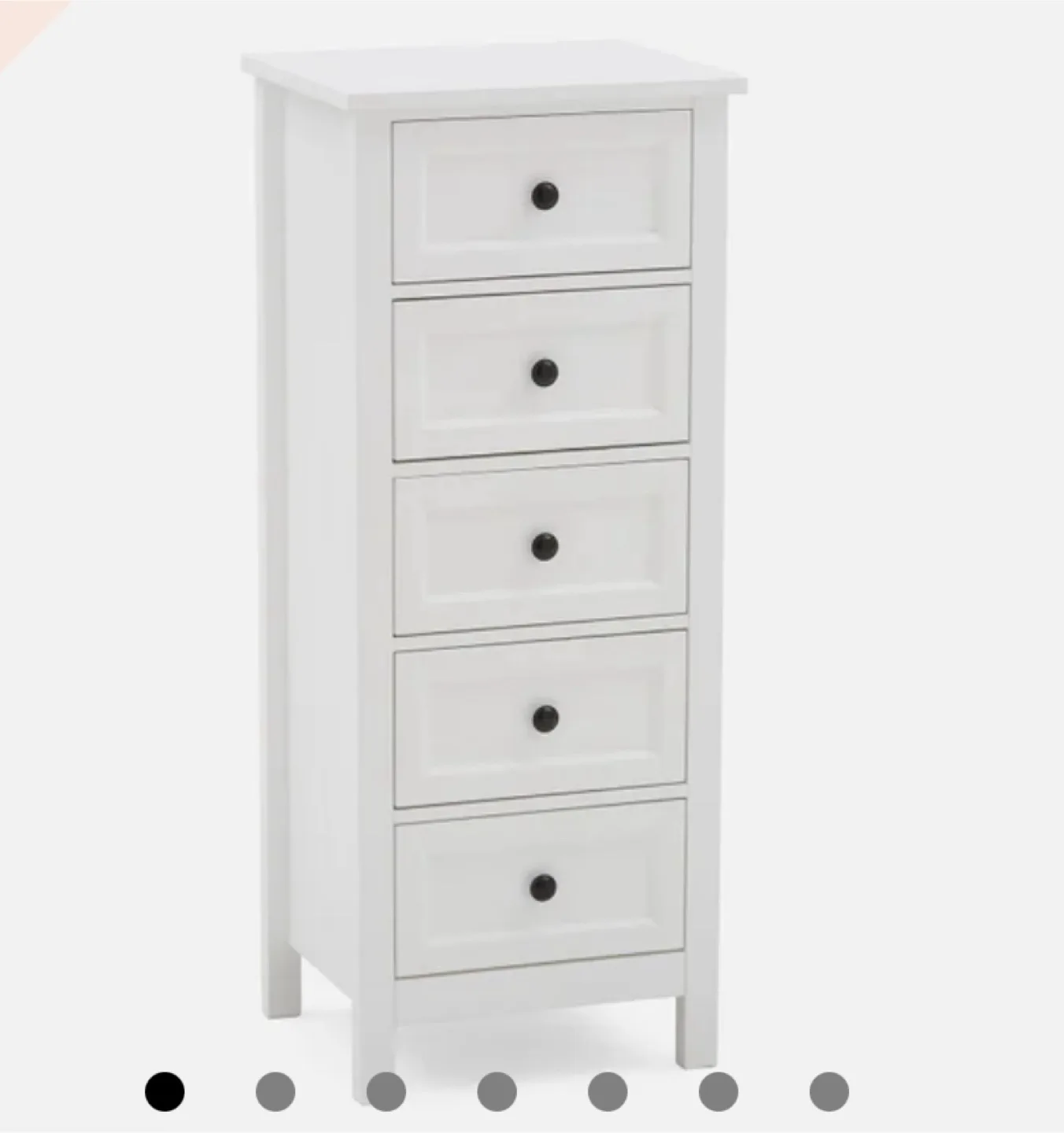 Structube White 5-Drawer Tall Dresser thumbnail