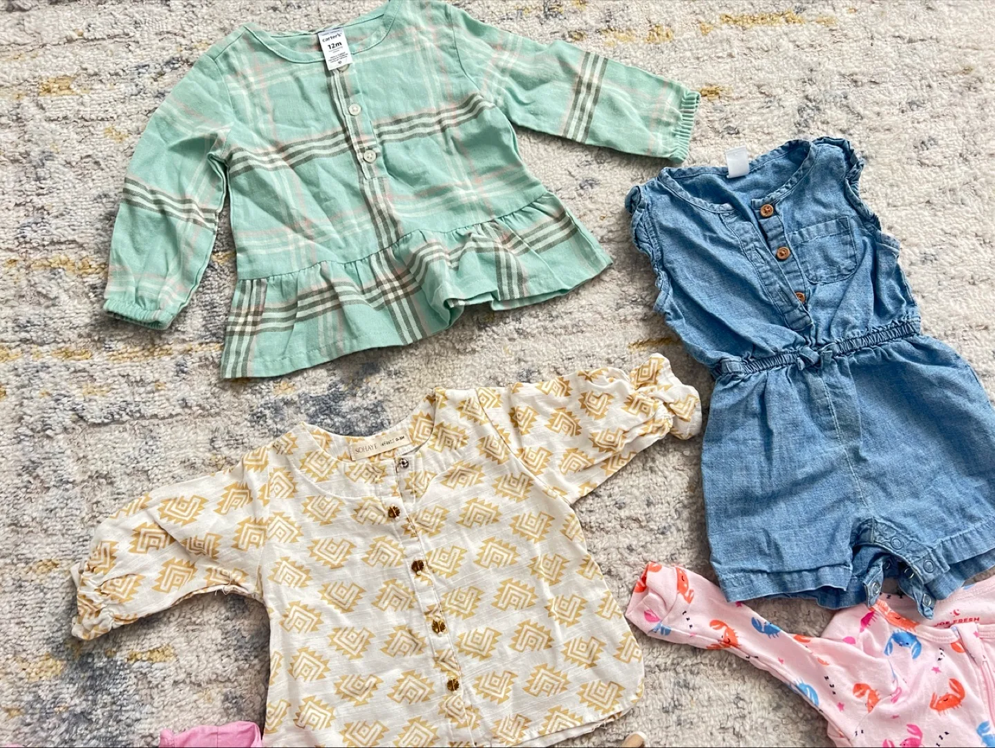 Baby Clothing Lot – 7 Gently Used Assorted Outfits image indicator(3)