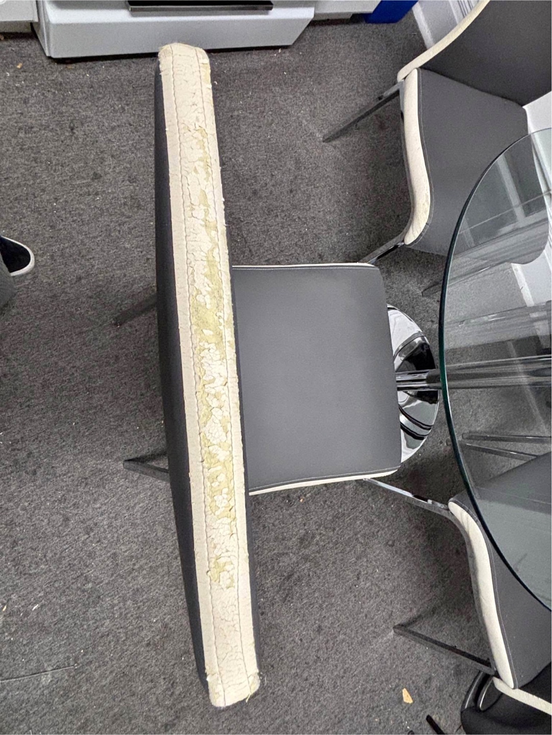 Glass Round Dining Table with 4 Chairs