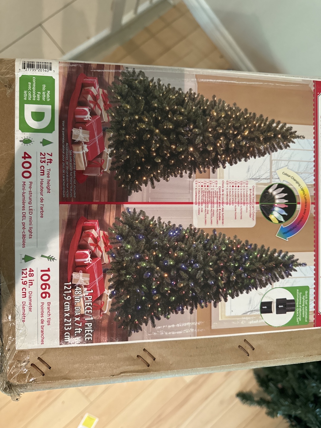 7ft Pre-lit LED Artificial Christmas Tree - photo 3