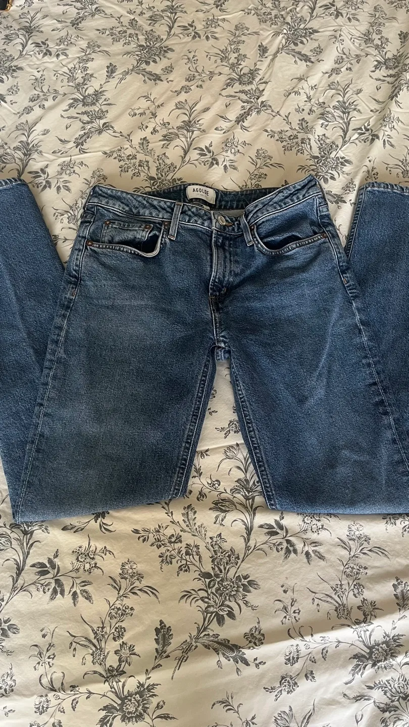 AGOLDE Devon Low-Rise Straight Jeans, Size 27 image indicator(10)