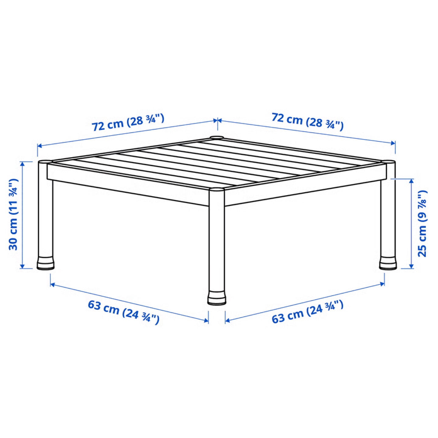 IKEA SEGERON Outdoor Coffee Table - Gray/White - photo 4