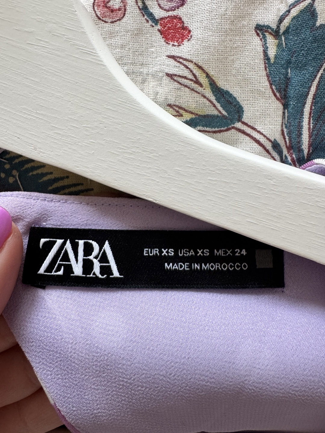 Zara XS Purple Polka Dot Midi Dress - photo 5