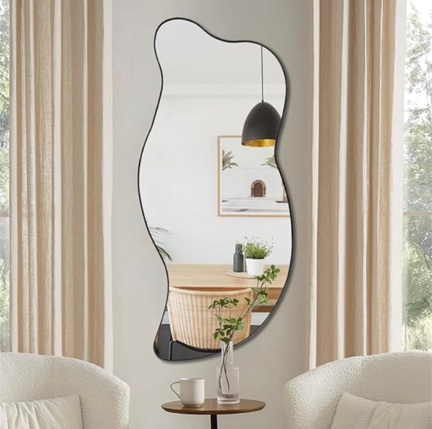 Irregular Wall Mirror - 47.2 x 21.2 in