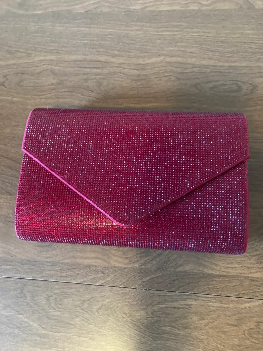Aldo Red Clutch with Chain thumbnail