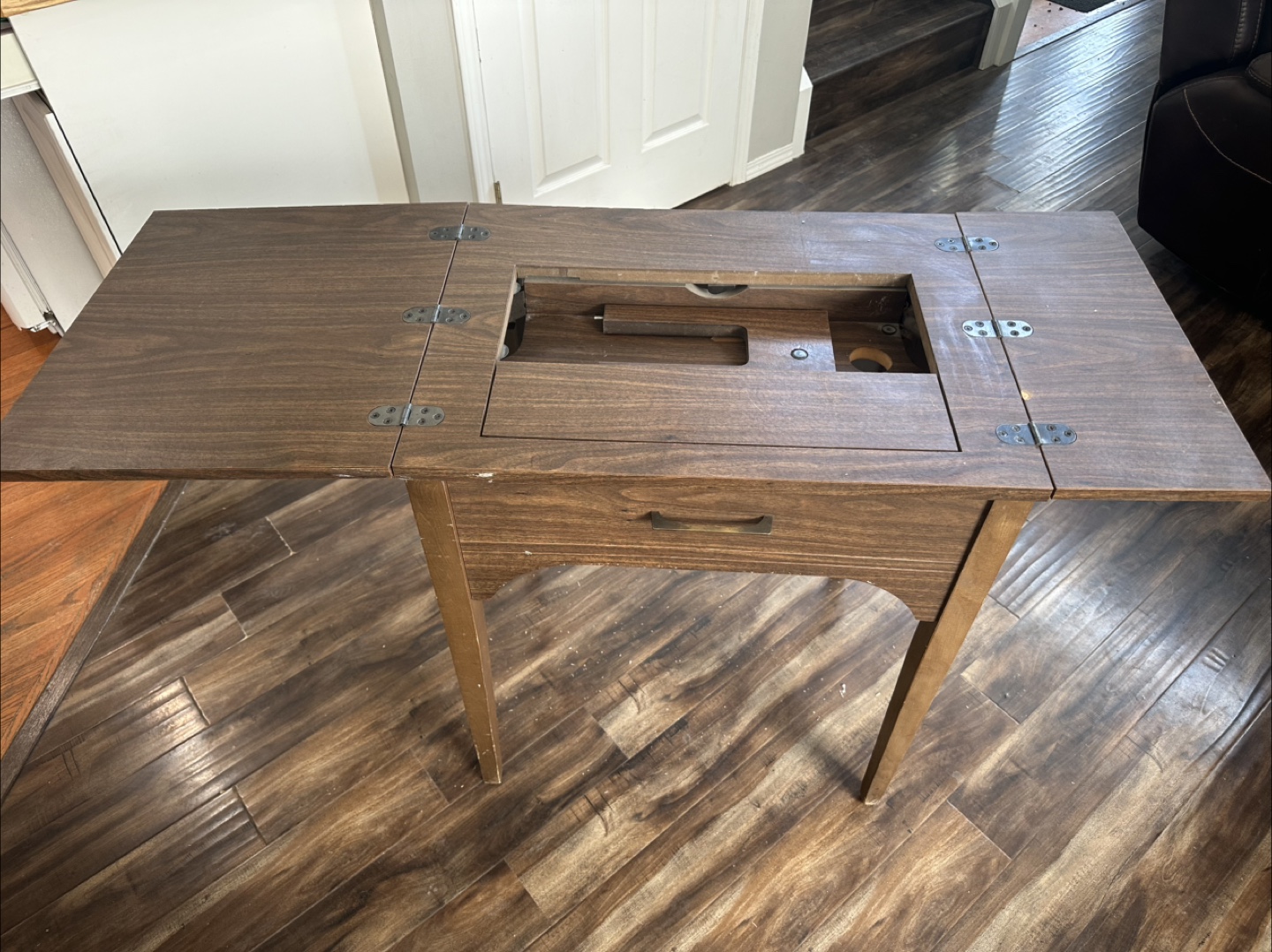 Vintage Sewing Table - Dark Wood - photo 5