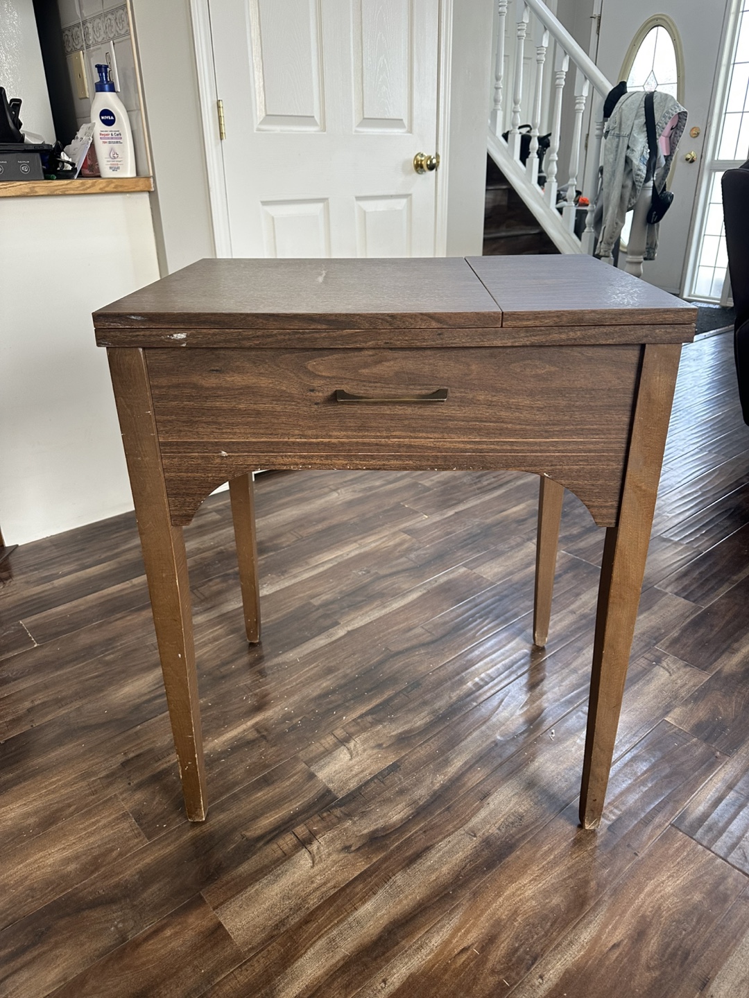 Vintage Sewing Table - Dark Wood - photo 2