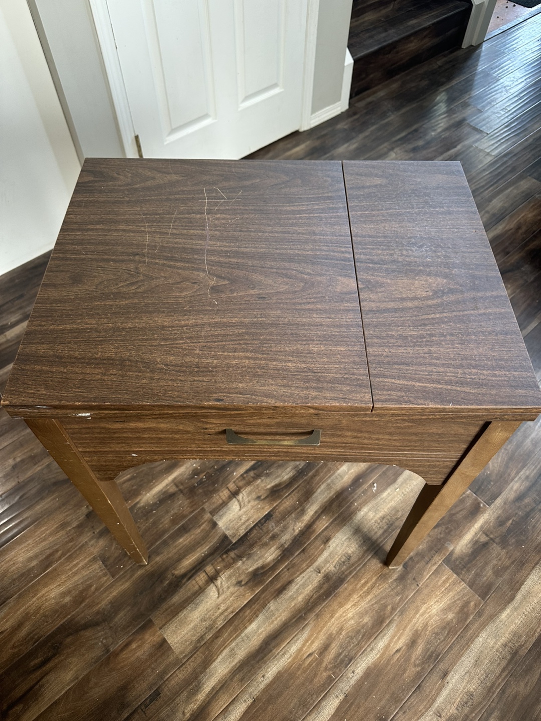 Vintage Sewing Table - Dark Wood - photo 3