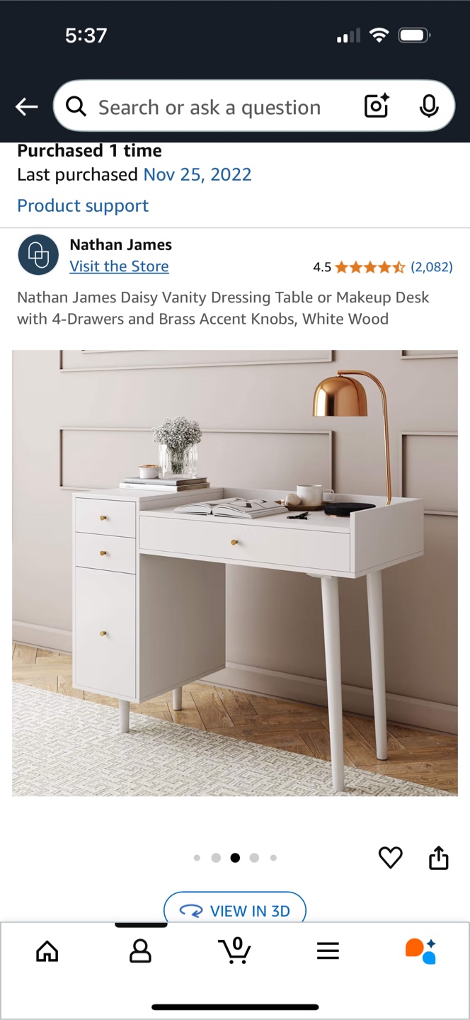 White Desk/Vanity - photo 2