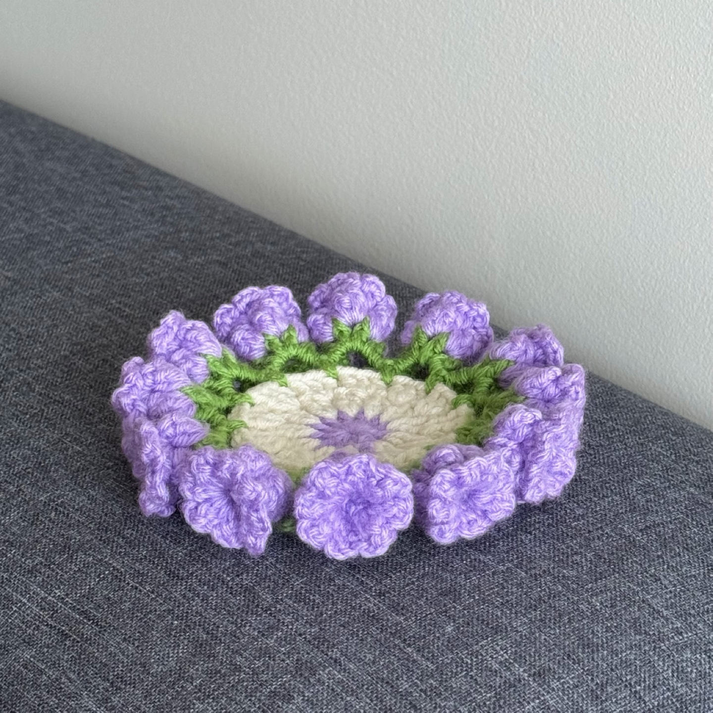 Handmade crochet cup coaster