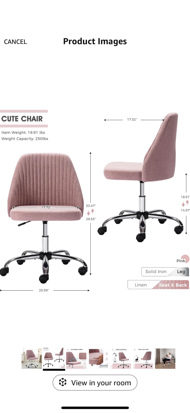 Cute Pink Desk Chair - photo 2