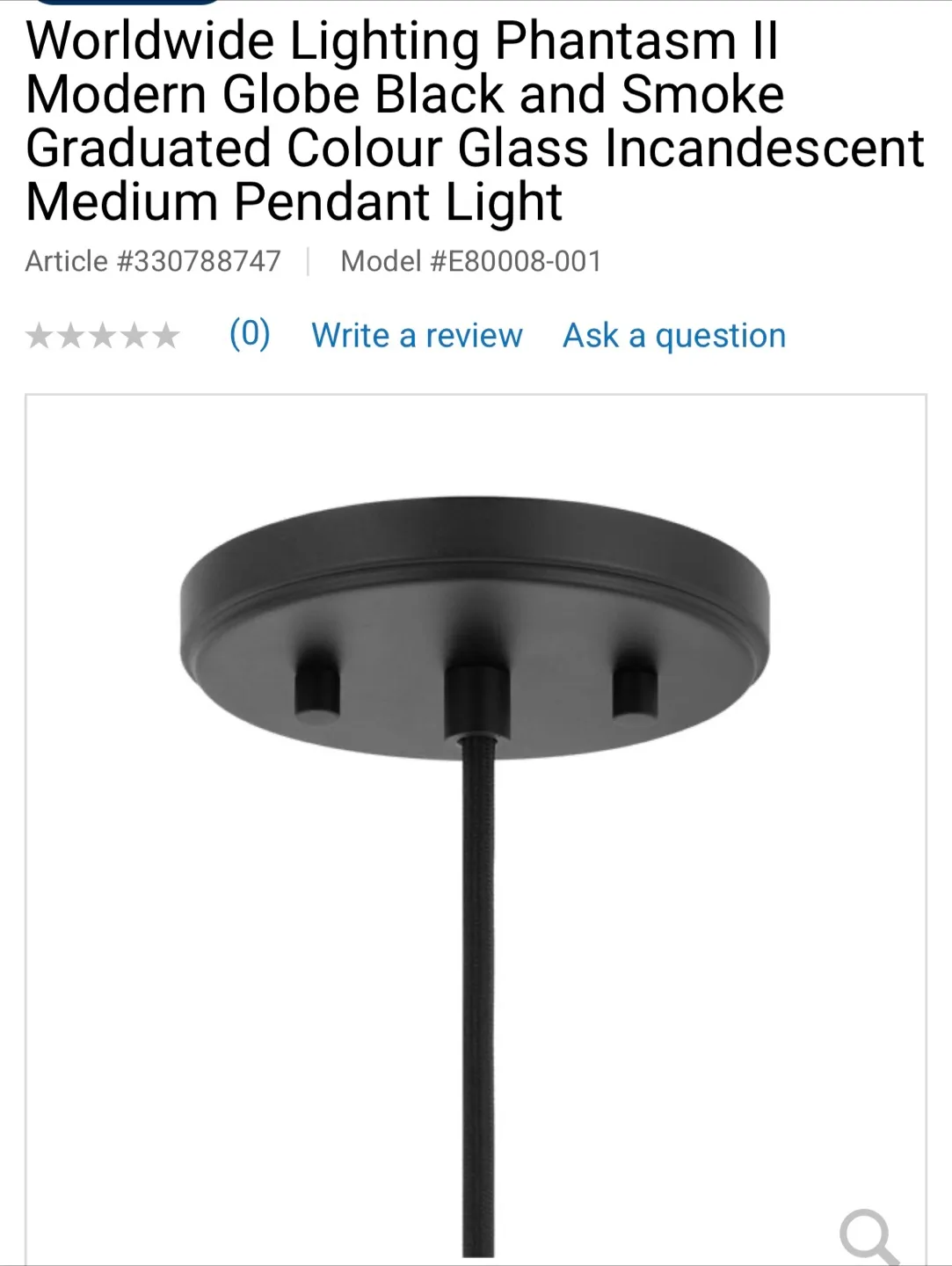 Worldwide Lighting Phantasm II Pendant Light image indicator(3)