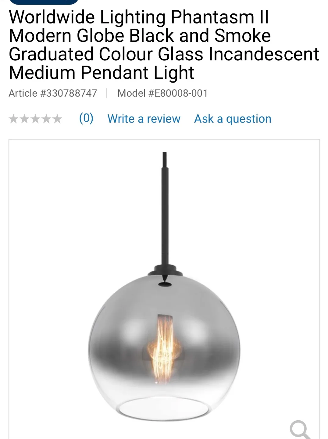 Worldwide Lighting Phantasm II Pendant Light image indicator(2)