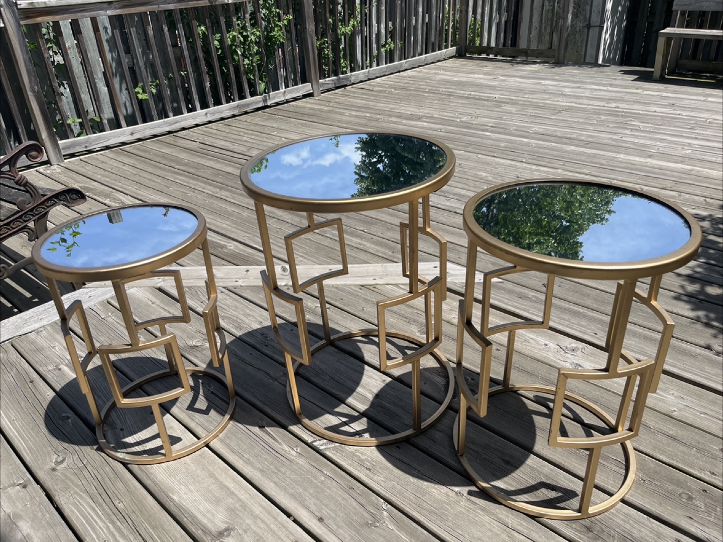 Gold Nesting Tables - Set of 3