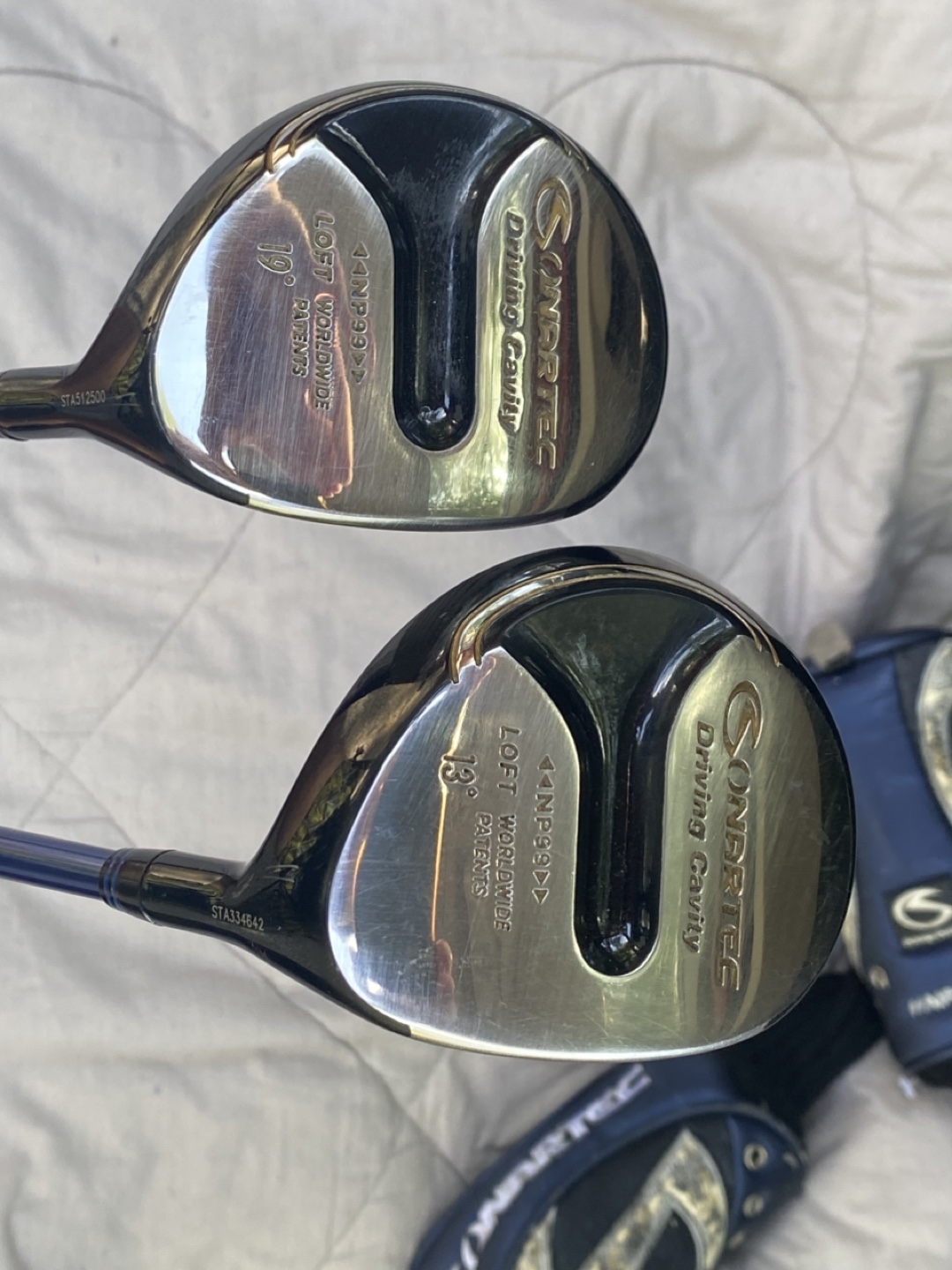 Golf Clubs: Sonartec, Wilson Invex, Dunlop Maxfli