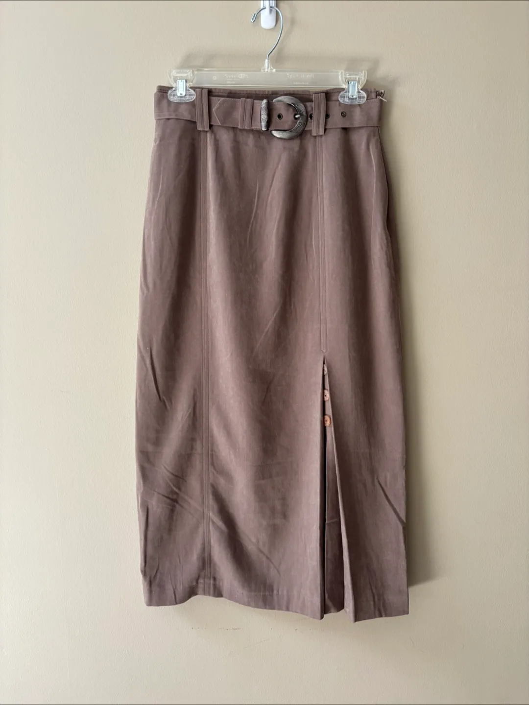 #freecycle Vintage Brown Belted Skirt thumbnail