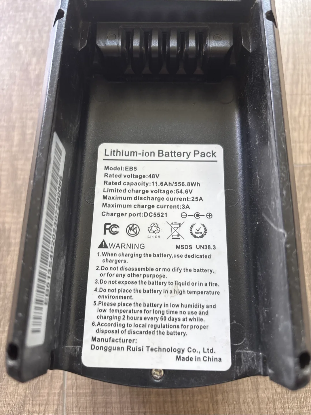 EB5 lithium ion Battery Pack image indicator(2)