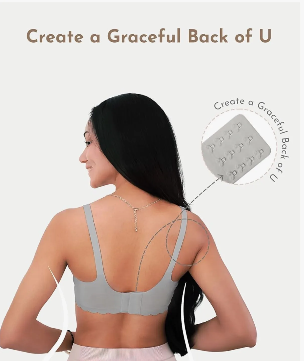 Gray Wireless Bra image indicator(6)