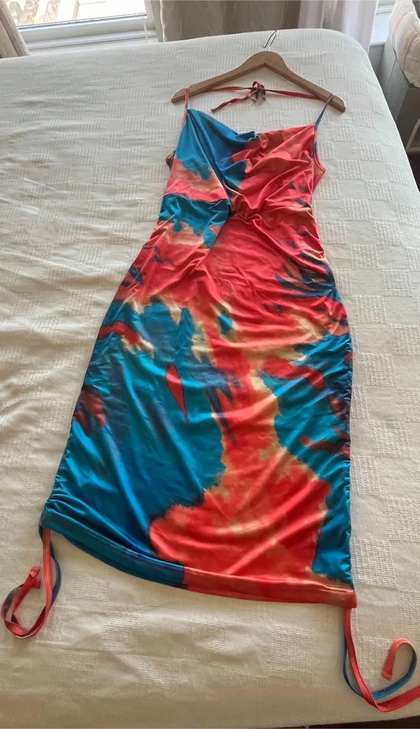 Tie-Dye Dress - Blue and Orange image indicator(4)