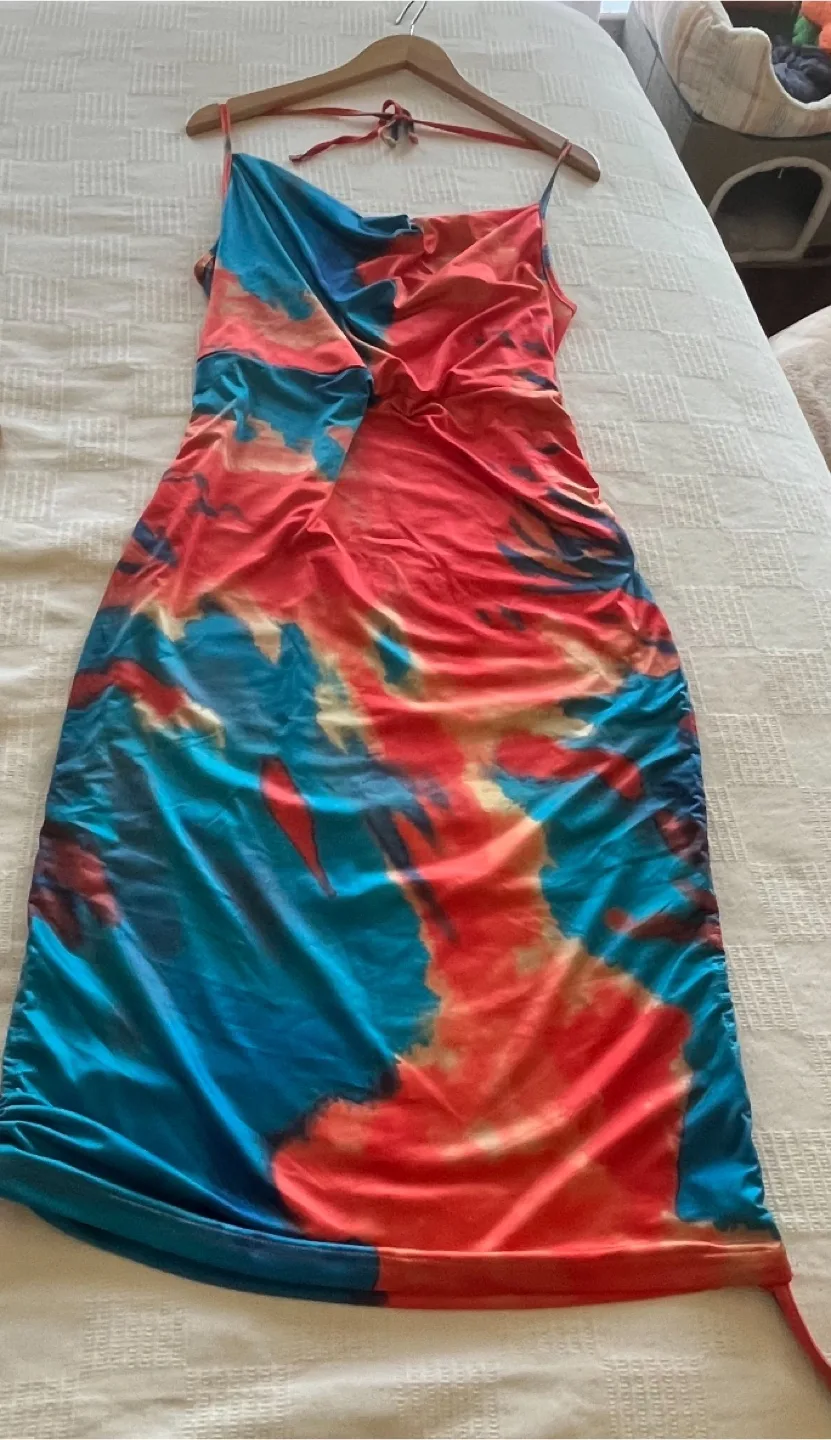 Tie-Dye Dress - Blue and Orange image indicator(5)