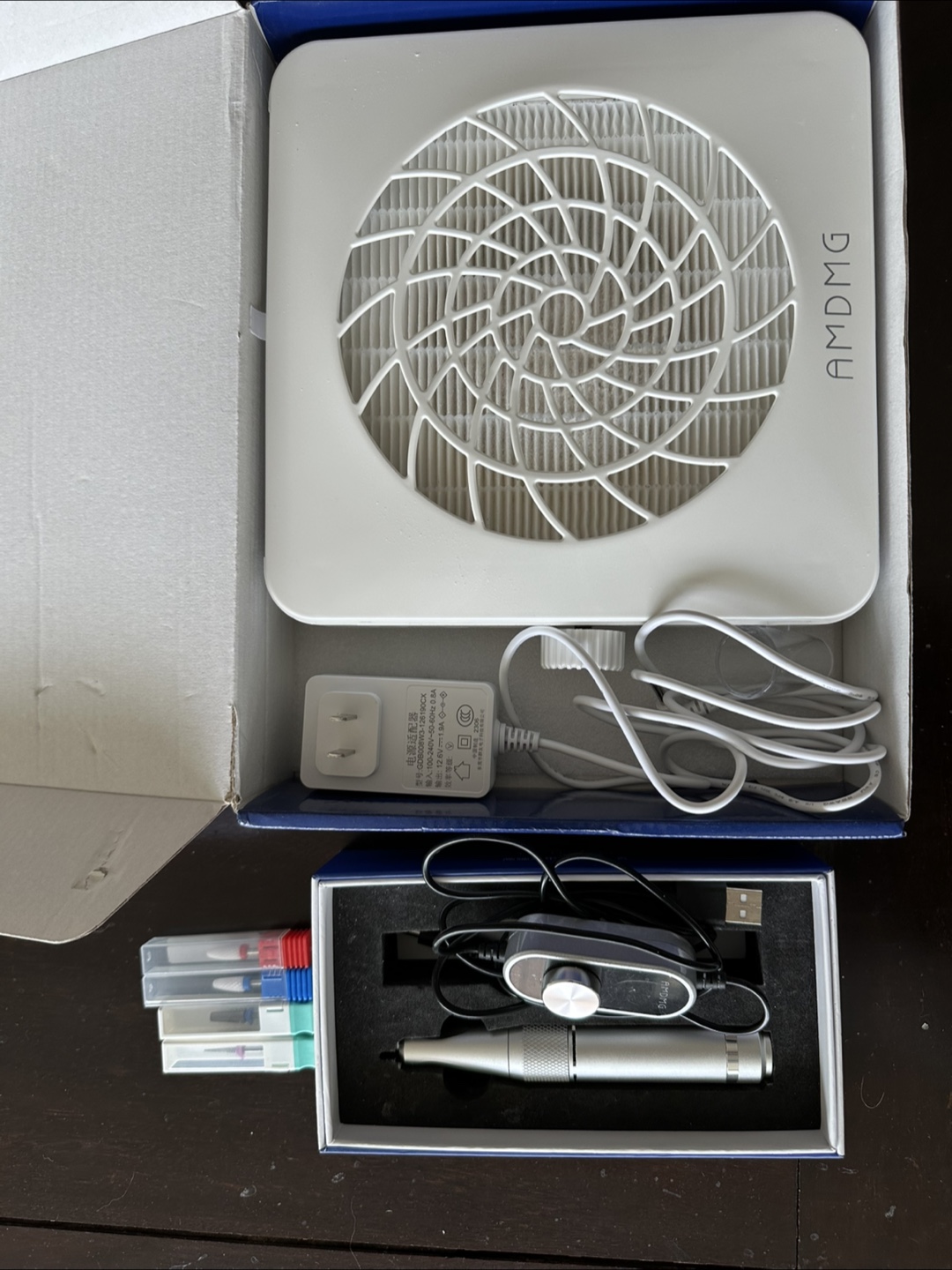 AMDGM Nail Dust Collector with Drill & Accessories - photo 2