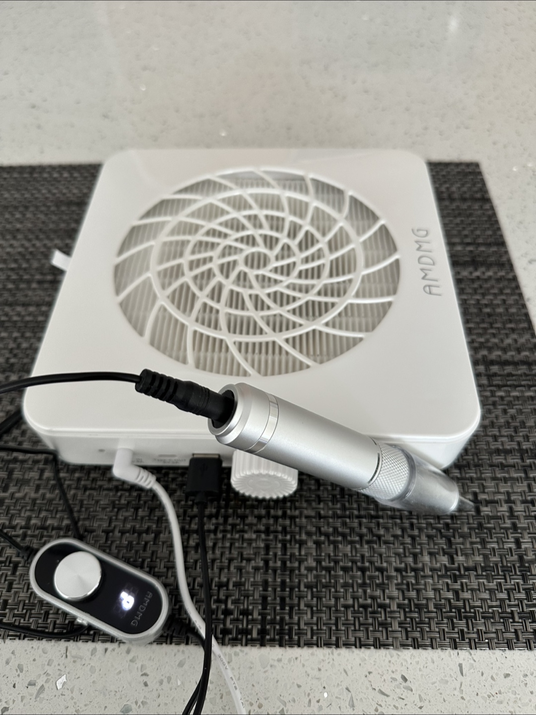 AMDGM Nail Dust Collector with Drill & Accessories