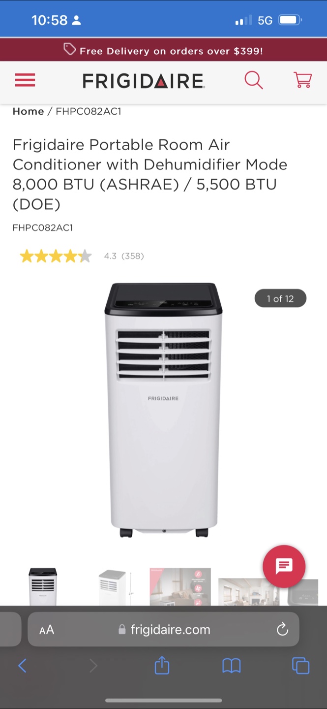 Frigidaire Portable Room Air Conditioner - photo 3