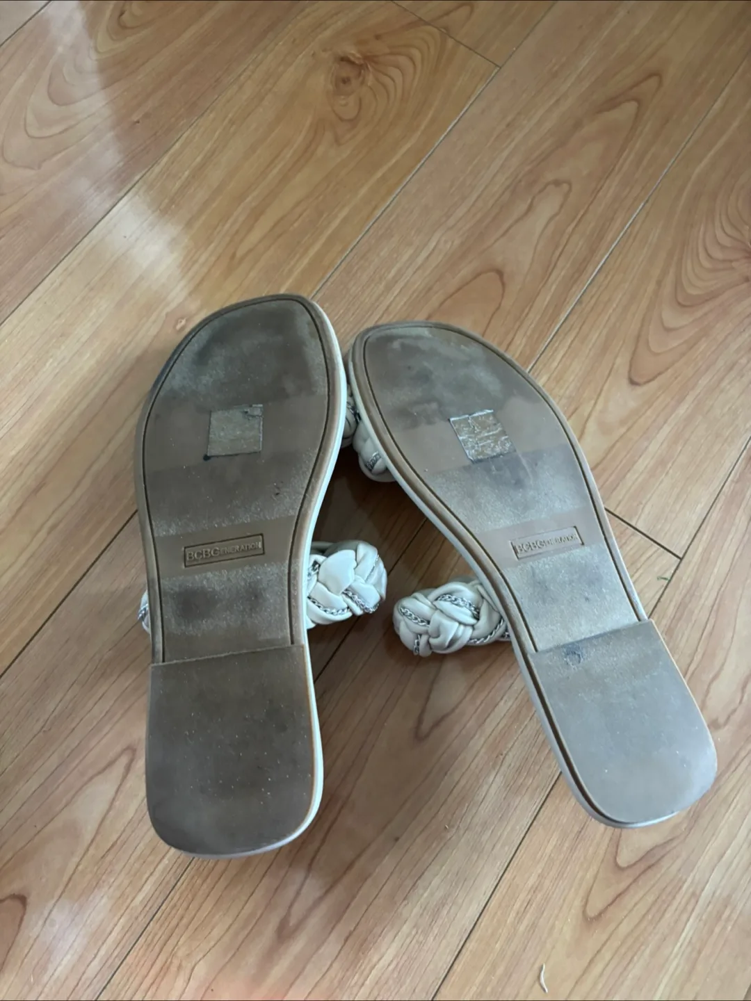 BCBGeneration White Braided Sandals image indicator(3)