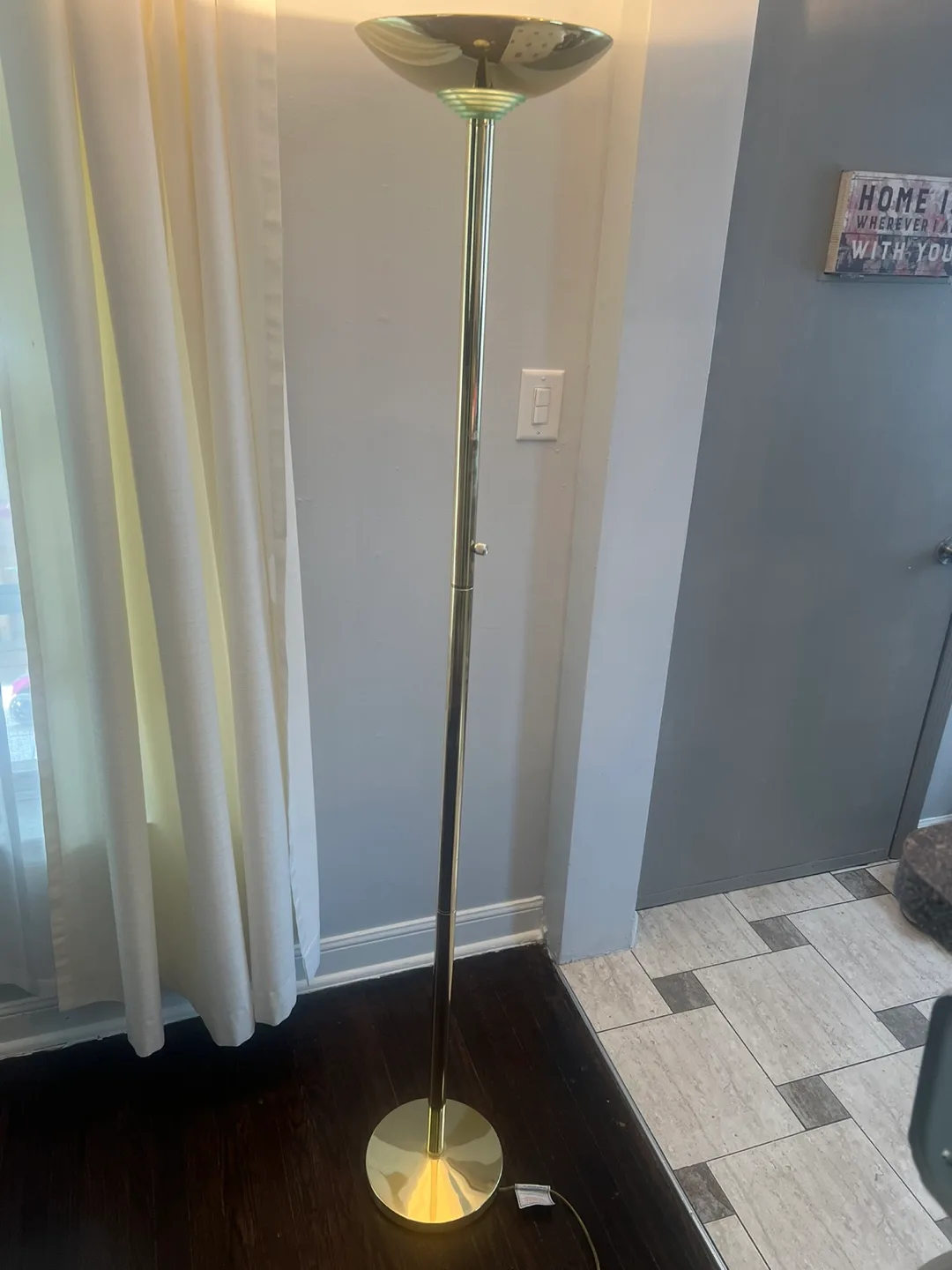Gold Torchiere Floor Lamp thumbnail