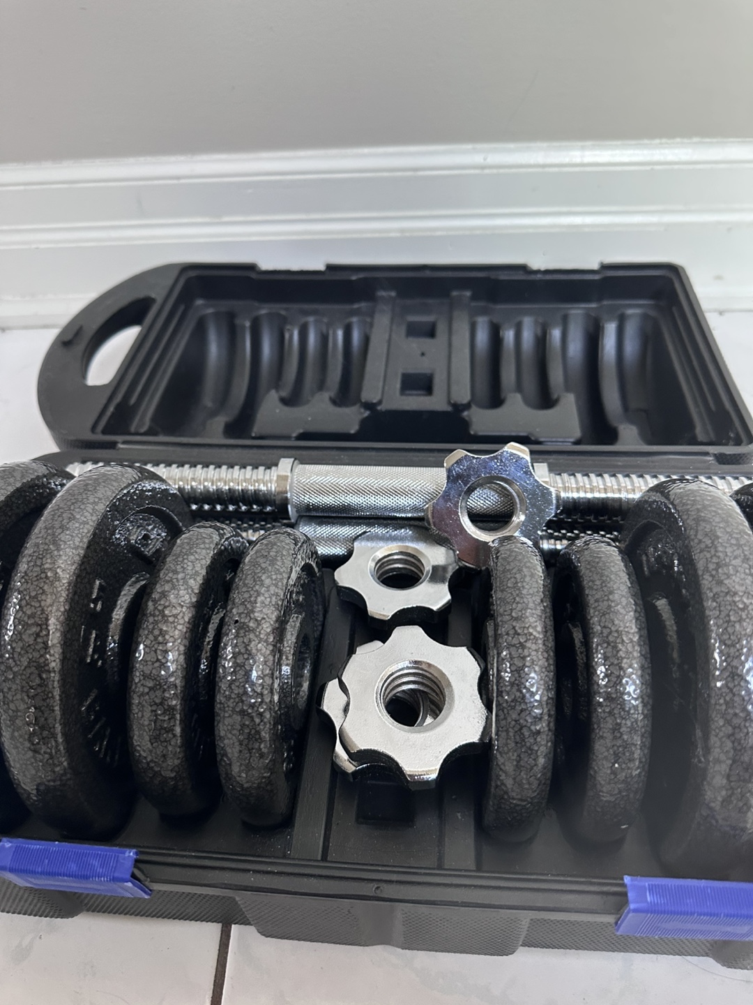 CAP 40 LB Adjustable Dumbbell Set + Gym Floor Mats - photo 4