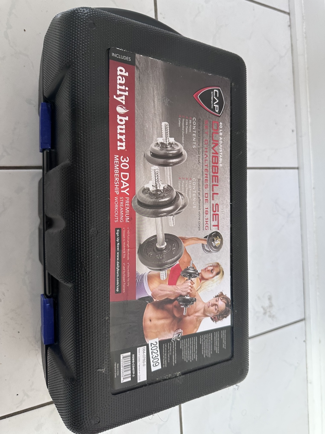 CAP 40 LB Adjustable Dumbbell Set + Gym Floor Mats - photo 5