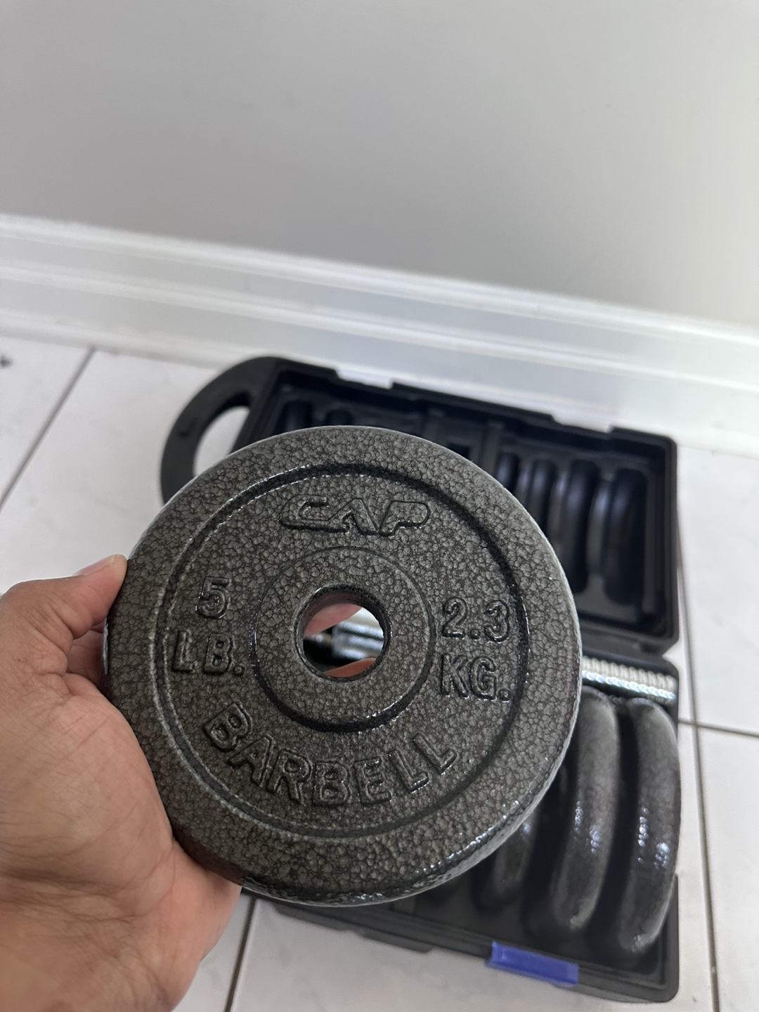 CAP 40 LB Adjustable Dumbbell Set + Gym Floor Mats - photo 2