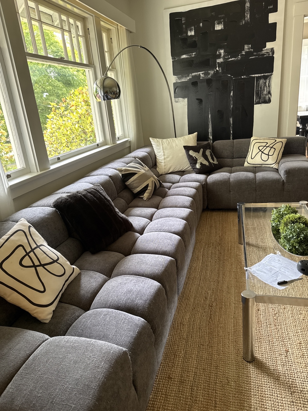 Grey Modular Sectional Sofa